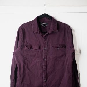 Burgundy Button Up - Forever 21 Men